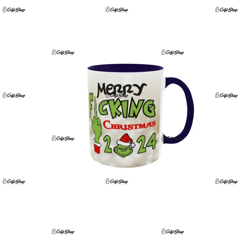 Merry f_ucking christmas ( anul curent ), cana din ceramica, 330ml, model cgs1803